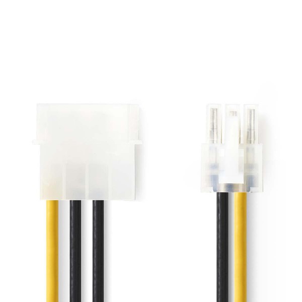 Interne Stromkabel | Molex Stecker | PCI Express Stecker | Vergoldet | 0.20 m | rund | PVC | Gelb/Sc