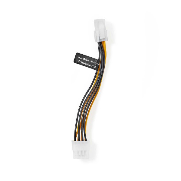 Interne Stromkabel | EPS 8-Pin Stecker | P4 Buchse | Vergoldet | 0.20 m | rund | PVC | Gelb/Schwarz