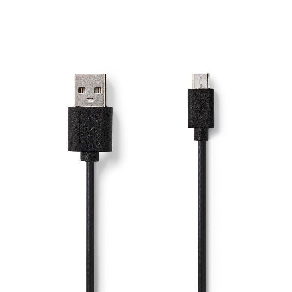USB-Kabel | USB 2.0 | USB-A Stecker | USB Micro-B Stecker | 480 Mbps | 10 W | Vernickelt | 0.50 m |