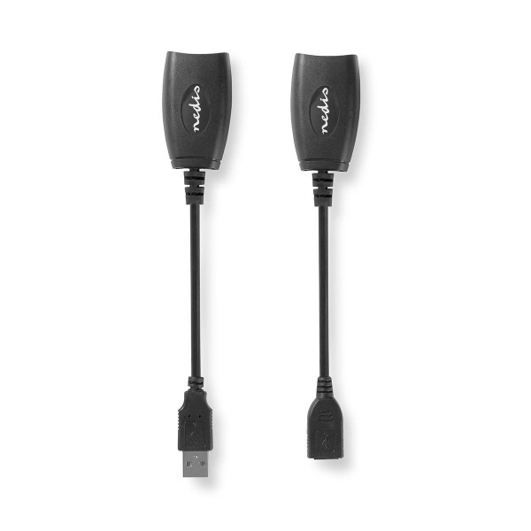 Aktives USB-2.0-Verlängerungskabel | A-Stecker - A-Buchse | 50 m | Schwarz