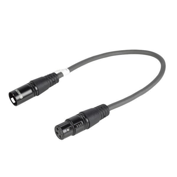 XLR-Digital-Kabel XLR 3-pol. female - Stecker XLR 5-polig 0.30 m Dunkelgrau