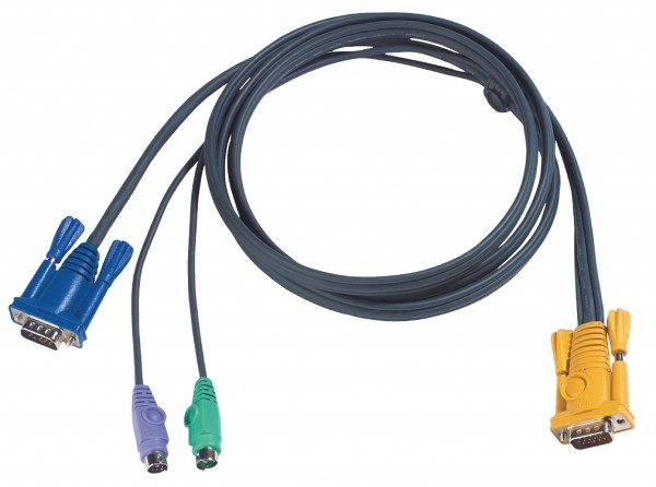 KVM-Kabel VGA male / 2x PS/2-Stecker - Aten SPHD15-Y 1.8 m