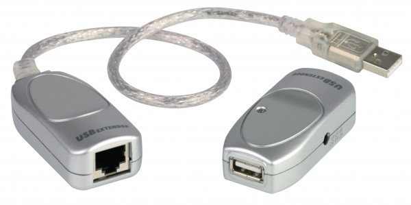 USB 1.1 Kabel USB A male / RJ45 Buchse - RJ45 Buchse / USB A female 60 m Grau