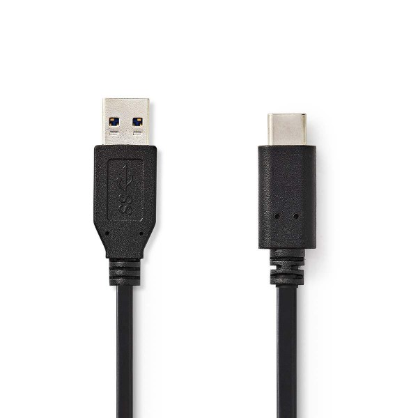 USB-Kabel | USB 3.2 Gen 2 | USB-A Stecker | USB-Typ-C ™ Stecker | 10 Gbps | 60 W | Vernickelt | 1.00
