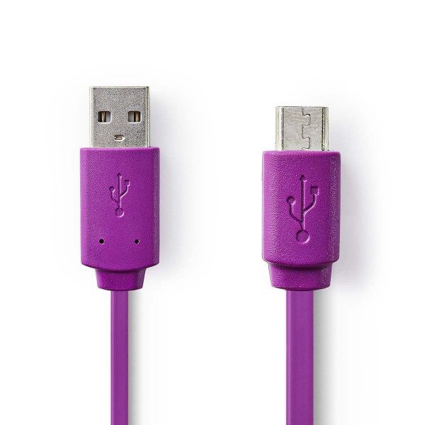 USB-Kabel | USB 2.0 | USB-A Stecker | USB Micro-B Stecker | 480 Mbps | 2.5 W | Vernickelt | 1.00 m |