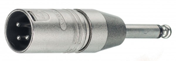 3-polige XLR Kabelstecker - Mono 6.35 mm Klinkenstecker