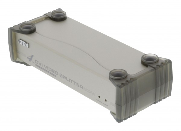 4-Port Mit Audiounterstützung DVI-Verteiler Silber