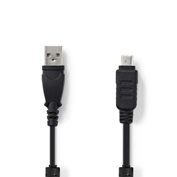 USB-Kabel | USB 2.0 | USB-A Stecker | Olympus 12-Pins Stecker | 480 Mbps | Vernickelt | 2.00 m | run